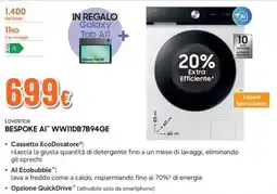 Extracoop Lavatrice BESPOKE AI offerta