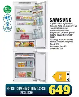 Gaer Frigo combinato incasso Samsung offerta