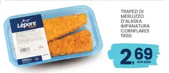 TRAPEZI DI MERLUZZO D'ALASKA IMPANATURA CORNFLAKES 190G