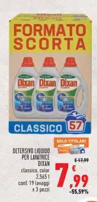 Conad Detersivo Liquido per Lavatrice Dixan offerta