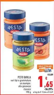 Conad Pesto Barilla offerta