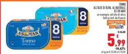 Conad Tonno all'olio di oliva, al naturale AS do MAR offerta