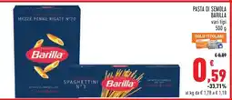 Conad PASTA DI SEMOLA BARILLA offerta