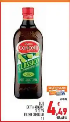 Conad OLIO EXTRA VERGINE DI OLIVA PIETRO CORICELLI offerta