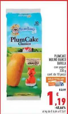 Conad Plumcake Mulino Bianco Barilla offerta