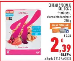 Conad Cereali Special K Kellogg's offerta
