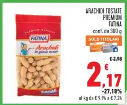 Conad ARACHIDI TOSTATE PREMIUM FATINA offerta