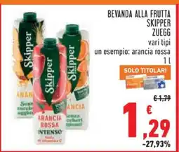 Conad Bevanda alla frutta Skipper Zuegg offerta