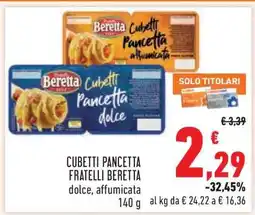 Conad CUBETTI PANCETTA FRATELLI BERETTA offerta