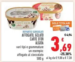 Conad Affogato, Gelato Carte d'Or Algida offerta