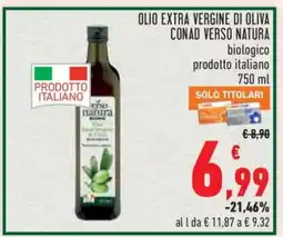 Conad Olio Extra Vergine di Oliva Conad Verso Natura offerta