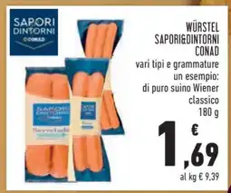Conad Würstel Sapori&Dintorni Conad offerta