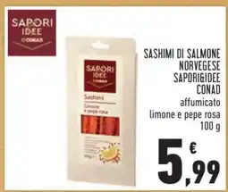 Conad SASHIMI DI SALMONE NORVEGESE SAPORI&IDEE CONAD offerta
