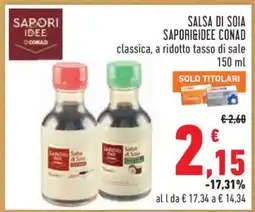 Conad Salsa di Soia SAPORI&IDEE CONAD offerta