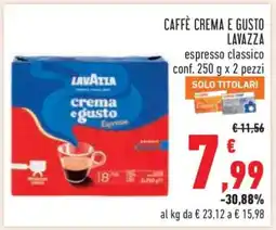 Conad CAFFÈ CREMA E GUSTO LAVAZZA offerta