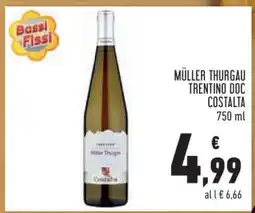 Conad Müller Thurgau Trentino DOC Costalta offerta