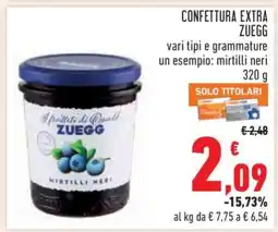Conad Confettura Extra Zuegg offerta