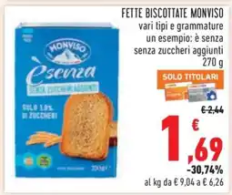 Conad Fette Biscottate Monviso offerta