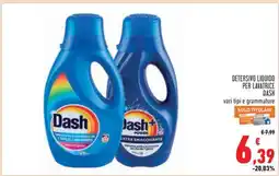 Conad DETERSIVO LIQUIDO PER LAVATRICE DASH offerta