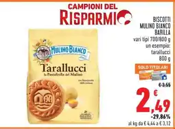 Conad Biscotti Mulino Bianco Barilla offerta