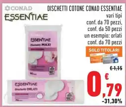 Conad DISCHETTI COTONE CONAD ESSENTIAE offerta