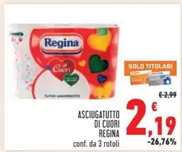Conad ASCIUGATUTTO DI CUORI REGINA offerta