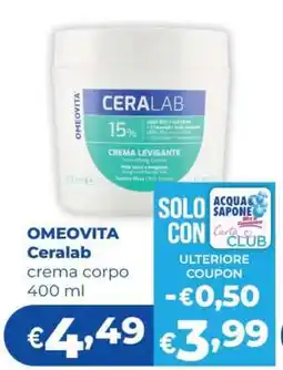 Acqua & Sapone OMEOVITA Ceralab crema corpo 400 ml offerta
