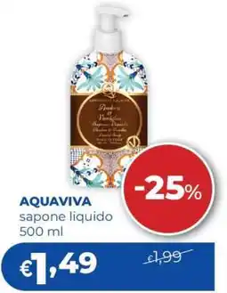 Acqua & Sapone AQUAVIVA sapone liquido 500 ml offerta