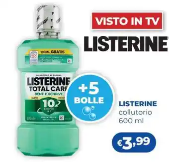 Acqua & Sapone LISTERINE collutorio 600 ml offerta
