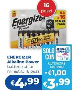 Acqua & Sapone ENERGIZER Alkaline Power offerta