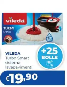 Acqua & Sapone VILEDA Turbo Smart sistema lavapavimenti offerta