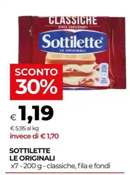 Coop Sottilette Le Originali offerta