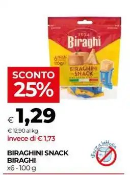 Coop Biraghini snack Biraghi offerta