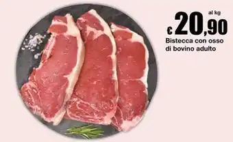 Bistecca con osso di bovino adulto