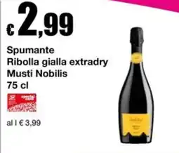 Sì con te Superstore Spumante Ribolla gialla extradry Musti Nobilis offerta