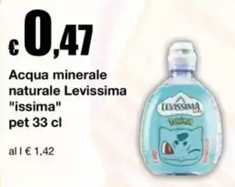 Acqua minerale naturale Levissima "issima"