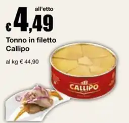 Sì con te Superstore Tonno in filetto Callipo offerta