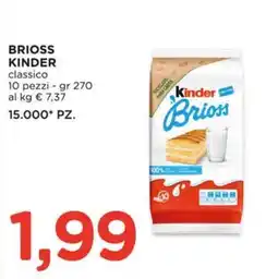 Alì Supermercati Kinder Brioss classico offerta