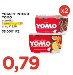 Alì Supermercati Yogurt intero Yomo assortito offerta