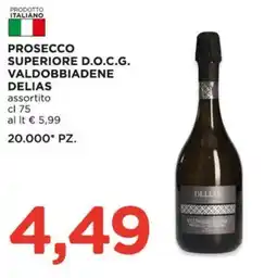 Alì Supermercati Prosecco superiore D.O.C.G. Valdobbiadene Delias offerta