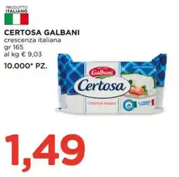 Alì Supermercati Certosa Galbani crescenza italiana offerta