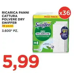 Alì Supermercati Ricarica panni cattura polvere dry swiffer offerta