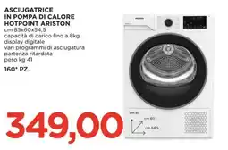 Alì Supermercati Asciugatrice in pompa di calore Hotpoint Ariston offerta