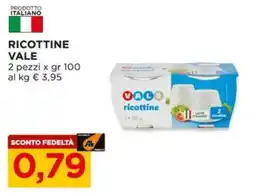 Alì Supermercati Ricottine Vale offerta