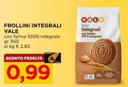 Alì Supermercati Frollini integrali Vale offerta