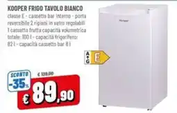 Famila Superstore Kooper frigo tavolo bianco offerta