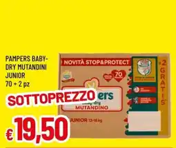 Famila Superstore Pampers baby-dry mutandini junior offerta