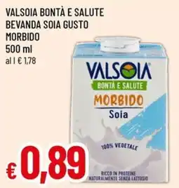 Famila Superstore Valsòia bevanda soia gusto morbido offerta