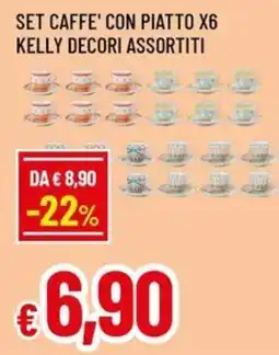 Famila Superstore Set caffè con piatto Kelly decori assortiti offerta