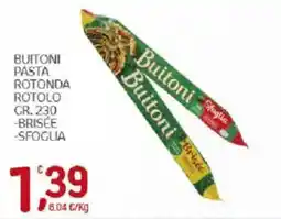 Crai Buitoni pasta rotonda rotolo offerta
